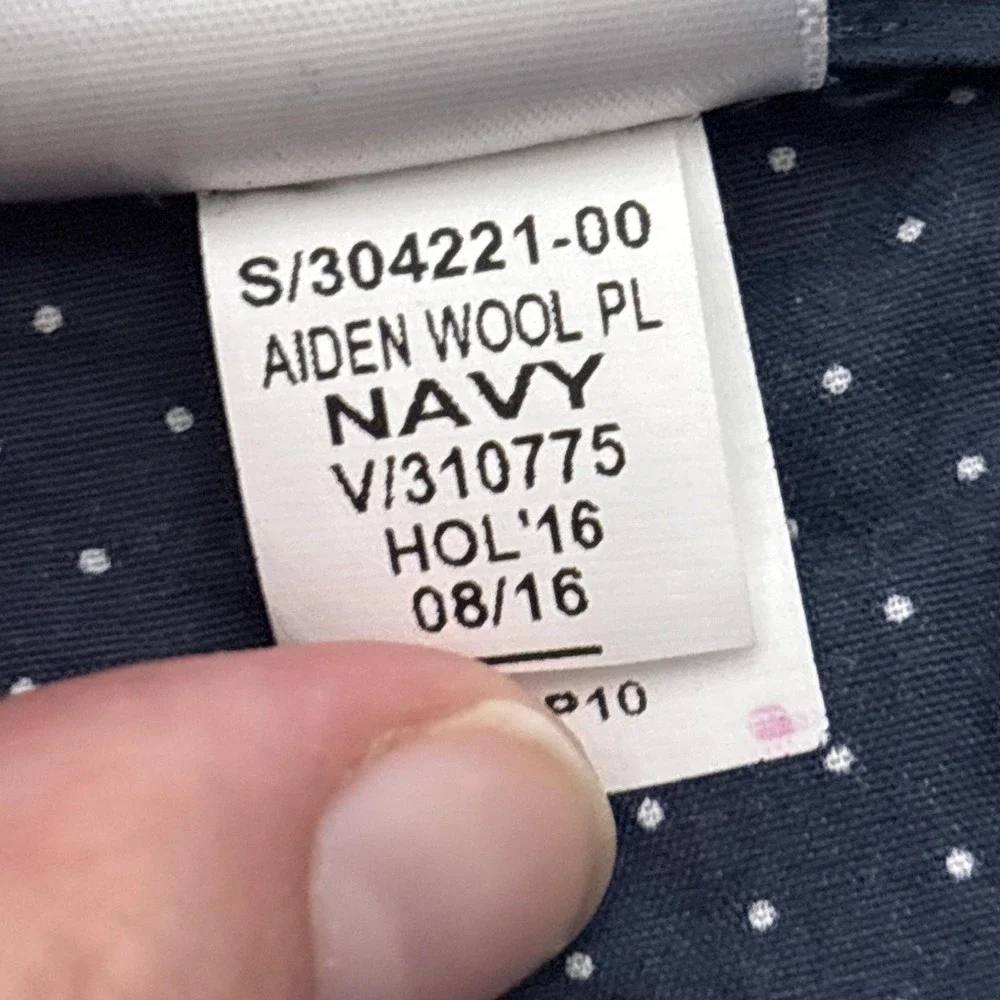 Banana Republic Pants 36x32 Aiden Fit Nova Fides Italian Wool Blue Plaid Flannel
